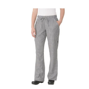 Pantalón Chef Works Baggy Pie Poule Mujer Gris